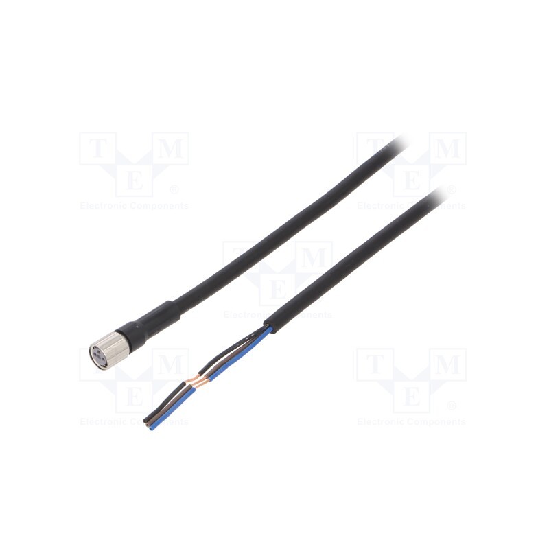1 pcs x OMRON - XS3F-M8PVC3S5M - Connection lead, M8, PIN: 3, straight, Len: 5m, plug, 1A, -10÷80°C