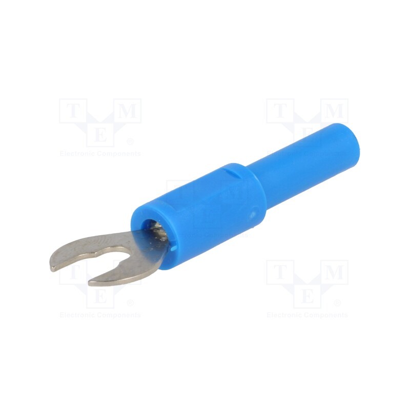 1 pcs x ELECTRO-PJP - ADA3034-BL - Fork terminals, banana 4mm socket,fork terminal, 60VDC, 36A