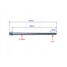 Rear swing arm axle 237xm12 for ATV quad