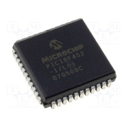1 pcs x MICROCHIP TECHNOLOGY - PIC18F452-I/L - IC: PIC microcontroller, 32kB, 40MHz, A/E/USART,MSSP (SPI / I2C)