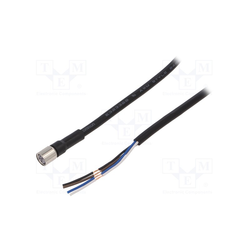 1 pcs x OMRON - XS3F-M8PVC4S2M - Connection lead, M8, PIN: 4, straight, 2m, socket, 250VAC, -25÷70°C