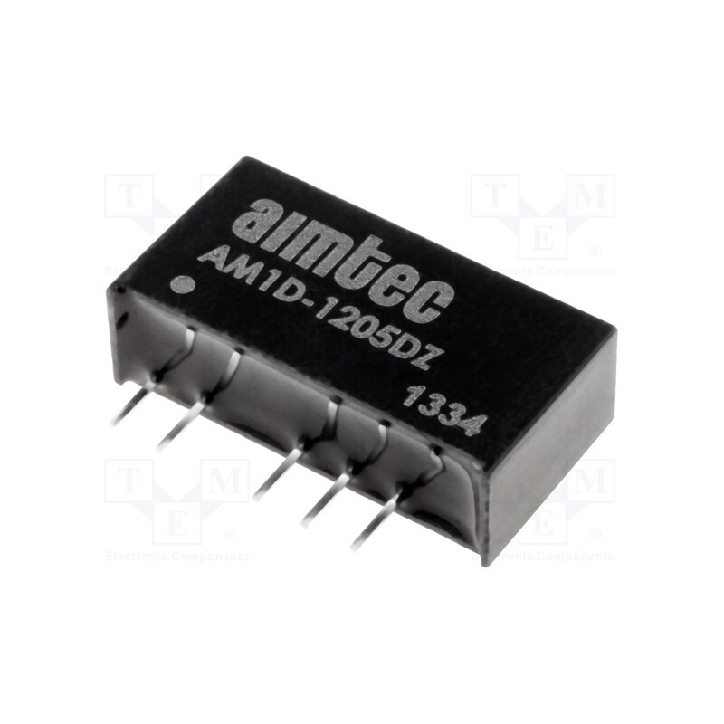 1 pcs x AIMTEC - AM1D-1205DZ - Converter: DC/DC, 1W, Uin: 10.8÷13.2V, Uout: 5VDC, Uout2: -5VDC, SIP7