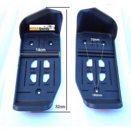Mini quad floor footrest, set, left and right
