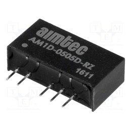 1 pcs x AIMTEC - AM1D-0505D-RZ - Converter: DC/DC, 1W, Uin: 4.5÷5.5V, Uout: 5VDC, Uout2: -5VDC, SIP7