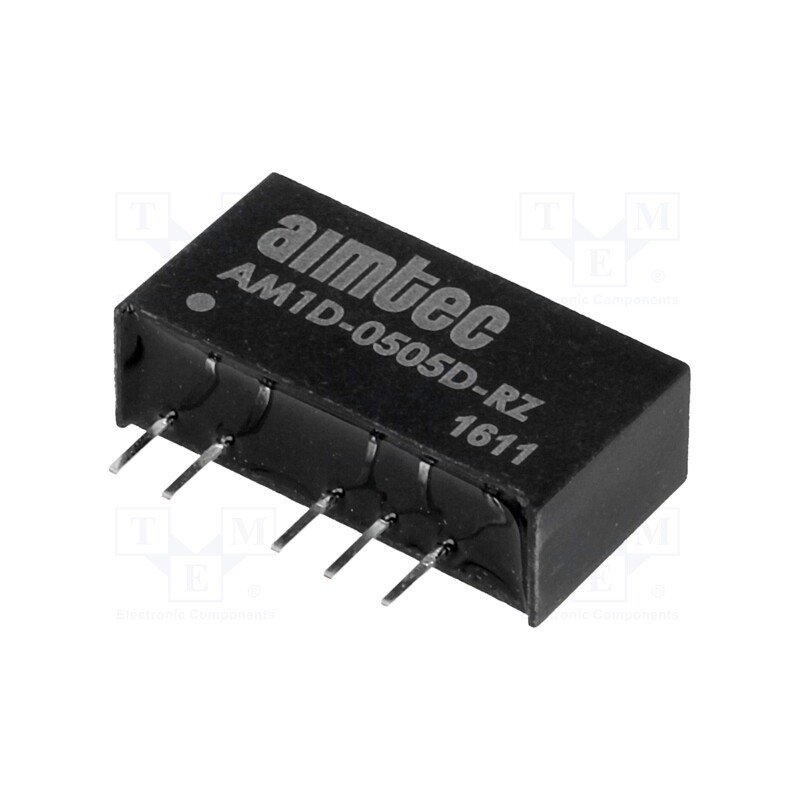 1 pcs x AIMTEC - AM1D-0505D-RZ - Converter: DC/DC, 1W, Uin: 4.5÷5.5V, Uout: 5VDC, Uout2: -5VDC, SIP7