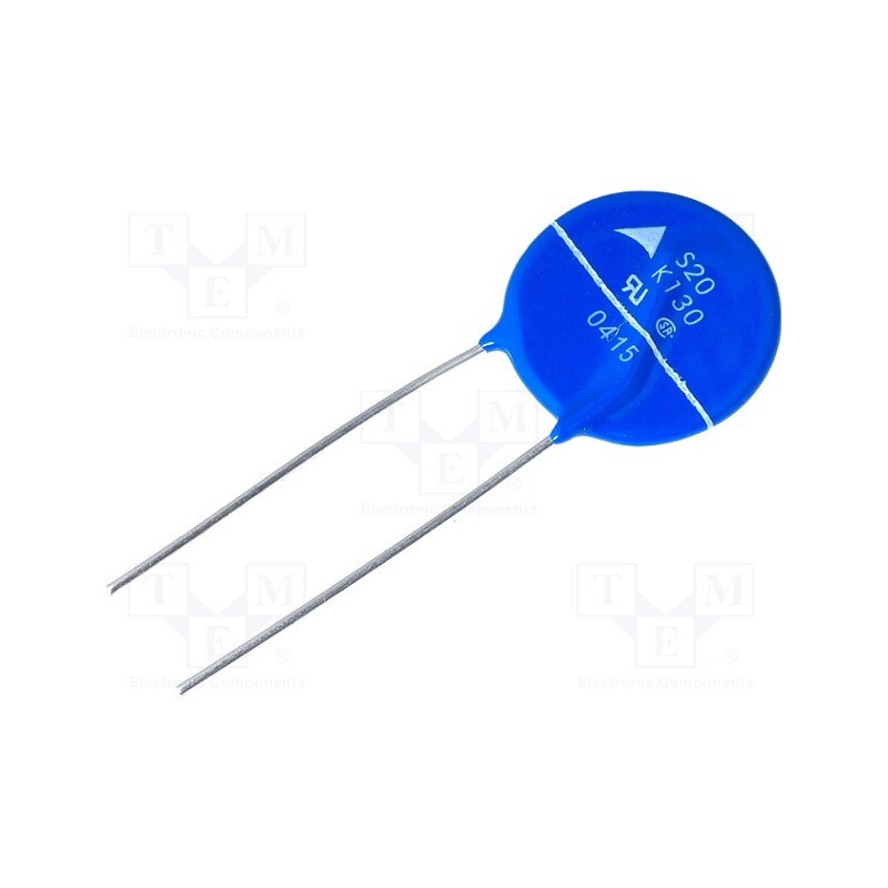 2 pcs x EPCOS - B72220S0131K101 - Varistor: metal-oxide, THT, 130VAC, 170VDC, 205V, 8000A, -40÷105°C