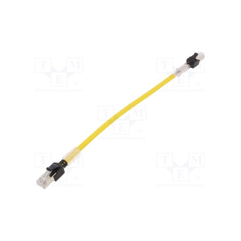 1 pcs x OMRON - XS6W-6LSZH8SS30CM-Y - Connecting cable, IP20, 30VDC, 1A, 0.3m, XS6, -25÷75°C, Cat: 6a