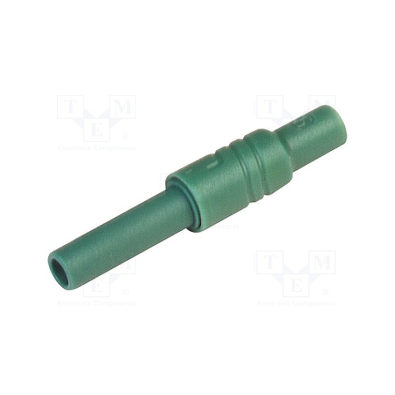 1 pcs x HIRSCHMANN T&M - KUN S GN - Socket, 4mm banana, 24A, 1kVDC, green, nickel plated, -15÷75°C