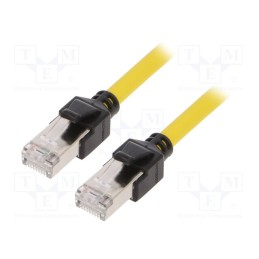 1 pcs x OMRON - XS6W-6LSZH8SS50CM-Y - Connecting cable, IP20, 30VDC, 1A, 0.5m, XS6, -25÷75°C, Cat: 6a