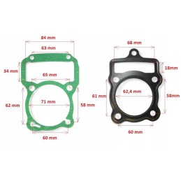 Head and cylinder gasket atv cros 150cc loncin