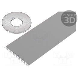 1 rol x 3M - 3801/34 (100FT) - Wire: ribbon, 1.27mm, stranded, Cu, unshielded, PVC, grey, 30.5m