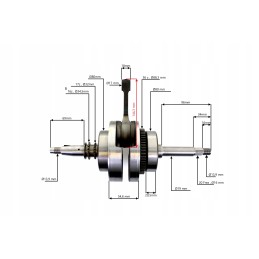Crankshaft kymco atv 300 1300a lde9 305