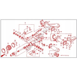 Rubber cover of the cardan shaft honda trx 400 500 foreman