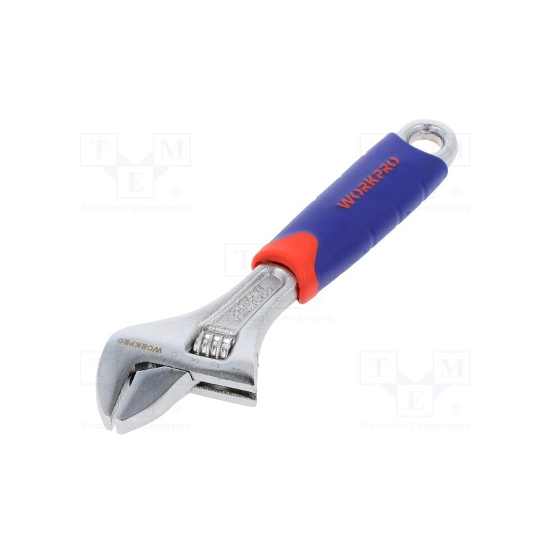 1 pcs x Workpro - W072008 - Wrench, adjustable, Tool material: chrome-vanadium steel, 160mm