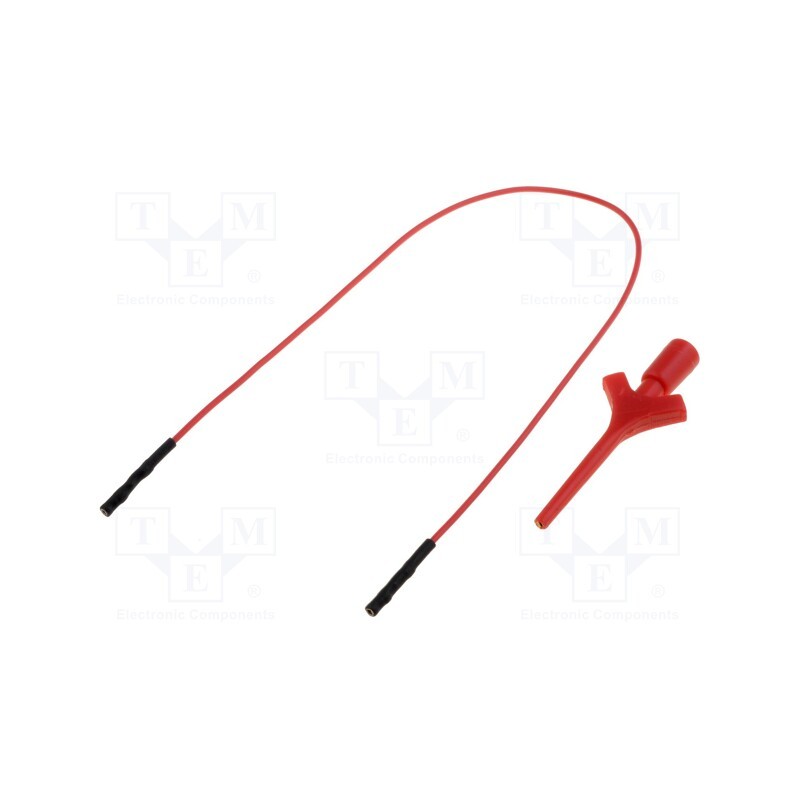 1 pcs x AXIOMET - AX-CP-06-R - Clip-on probe, pincers type, 2A, 60VDC, red, Grip capac: max.2mm