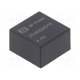 1 pcs x XP POWER - ITU0324D15 - Converter: DC/DC, 3W, Uin: 9÷36V, Uout: 15VDC, Iout: 100mA, SIP8, THT