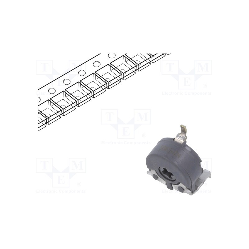 2 pcs x PIHER - PS6KV50-503A3030-I- - Potentiometer: mounting, single turn,horizontal, 50kΩ, 100mW, SMD