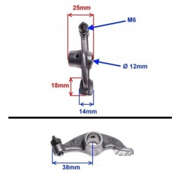 Valve lever atv loncin cross 250 cb zs169 valve lever set