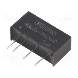 1 pcs x AIMTEC - AM2DS-2403SJZ - Converter: DC/DC, 2W, Uin: 21.6÷26.4V, Uout: 3.3VDC, Iout: 400mA