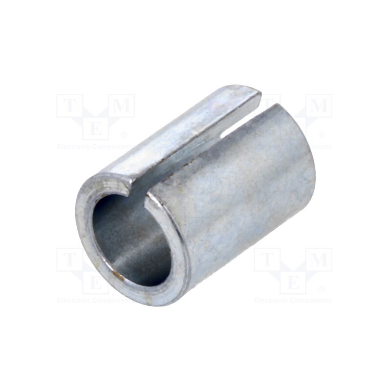2 pcs x MENTOR - 640 - Adapter, nickel plated steel, Øshaft: 6mm, silver, Shaft: smooth