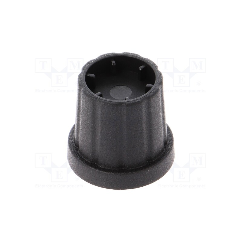 2 pcs x CLIFF - CL178882 - Knob, with flange, plastic, Øshaft: 6mm, Ø16.5x19.2mm, black