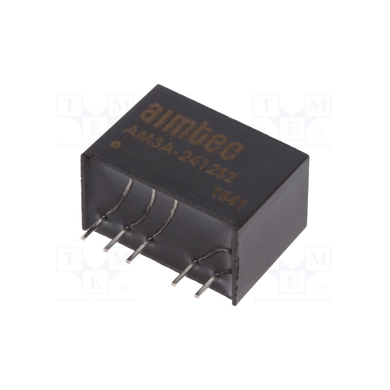 1 pcs x AIMTEC - AM3A-2412SZ - Converter: DC/DC, 3W, Uin: 9÷36V, Uout: 12VDC, Iout: 250mA, SIP6