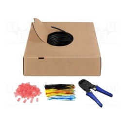 1 set x Goobay - 55441 - Wire, U/UTP, 4x2x24AWG, 6, outdoor, solid, Cu, PE, black, 305m