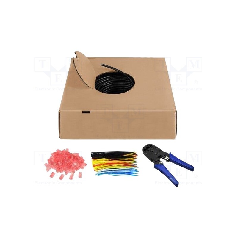 1 set x Goobay - 55441 - Wire, U/UTP, 4x2x24AWG, 6, outdoor, solid, Cu, PE, black, 305m