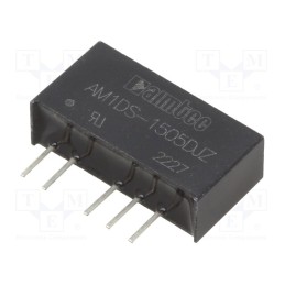 1 pcs x AIMTEC - AM1DS-1505DJZ - Converter: DC/DC, 1W, Uin: 13.5÷16.5V, Uout: 5VDC, Uout2: -5VDC, SIP7