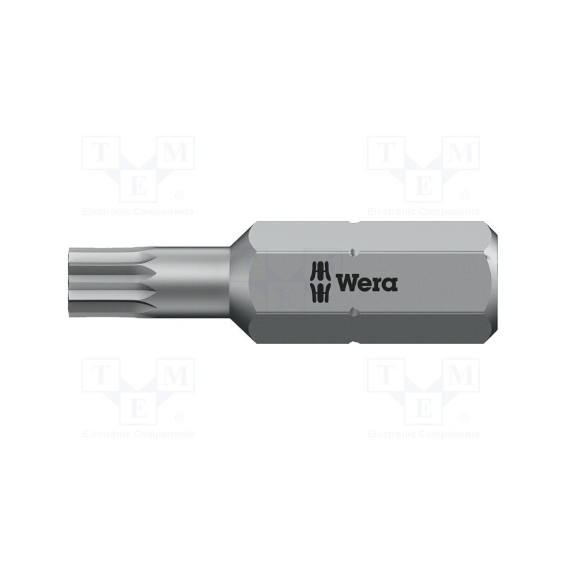 1 pcs x WERA - 5066150001 - Screwdriver bit, spline (12-angles), XZN M4, Overall len: 25mm
