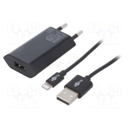 1 pcs x Goobay - 44994 - Power supply: switched-mode, plug, 5VDC, 5W, Plug: EU, 76.1%, black