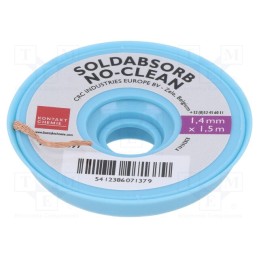 1 pcs x KONTAKT CHEMIE - 33397-AA - Tape: desoldering, halide-free,rosin, W: 1.4mm, L: 1.5m