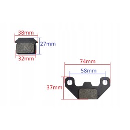 Brake pads rear cross xb27 atv quad
