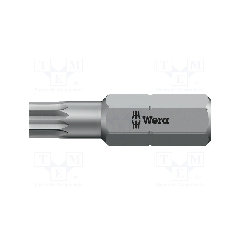 1 pcs x WERA - 5066155001 - Screwdriver bit, spline (12-angles), XZN M5, Overall len: 25mm