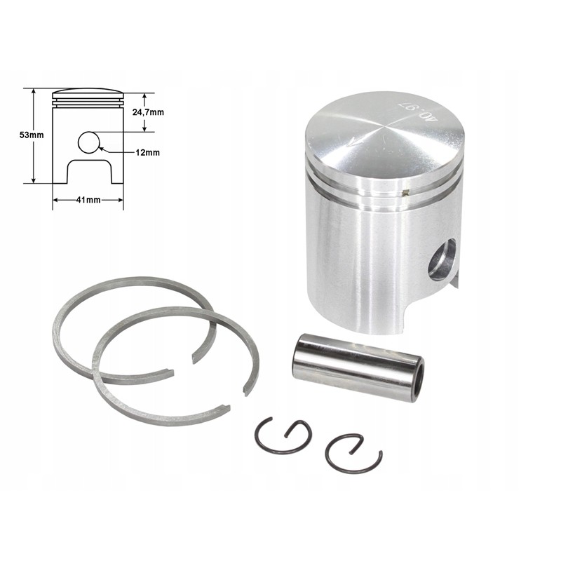 Simson s61 piston 41 00mm nominal set de