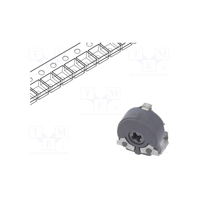 2 pcs x PIHER - PS6KV55-503A3030-I - Potentiometer: mounting, single turn,horizontal, 50kΩ, 100mW, SMD