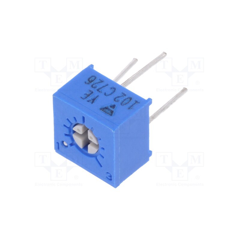 2 pcs x VISHAY - T73YE102KT20 - Potentiometer: mounting, single turn,horizontal, 1kΩ, 500mW, ±10%
