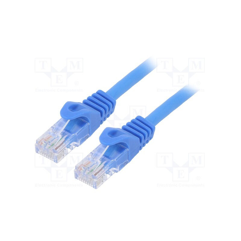 1 pcs x GEMBIRD - PP6U-0.5M/B - Patch cord, U/UTP, 6, stranded, CCA, PVC, blue, 0.5m, 26AWG