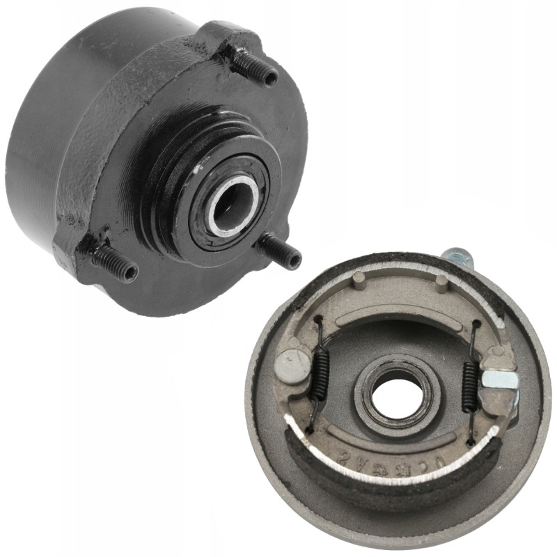 Hub brake drum shoes front left quad atv