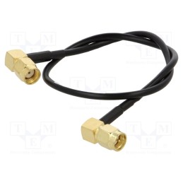 1 pcs x ONTECK - SMA-08-0.3 - Cable, 50Ω, 0.3m, RP-SMA male,SMA plug, black, angled