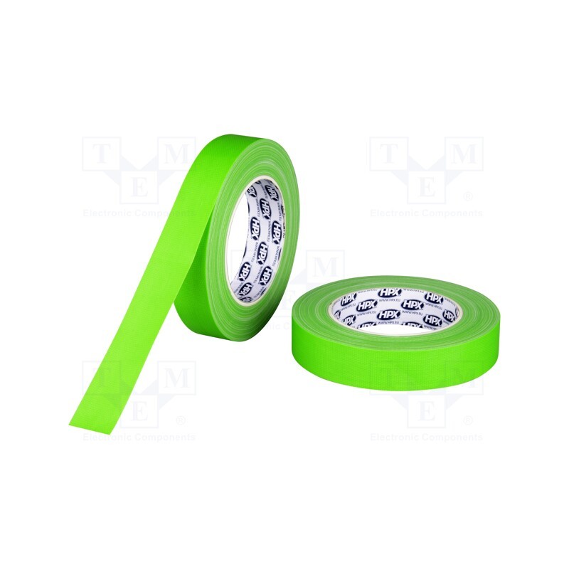 1 rol x HPX - FG2525 - Tape: duct, W: 25mm, L: 25m, Thk: 0.3mm, green, natural rubber