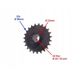 Front sprocket 428 23z atv 150 diablo with hb sleeve