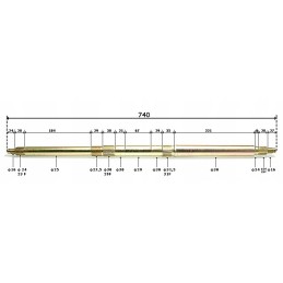 Drive axle rear axle atv 110 125 cm3 74 cm