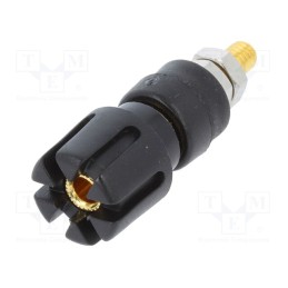 1 pcs x CLIFF - CL159711A - Socket, 4mm banana, 30A, 60VDC, 48mm, black, gold-plated, -20÷80°C