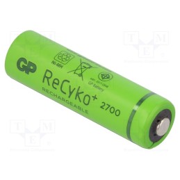 1 pcs x GP - 270AAHC - Re-battery: Ni-MH, AA, 1.2V, 2600mAh, ReCyko+, Ø14.5x50.5mm, 270mA