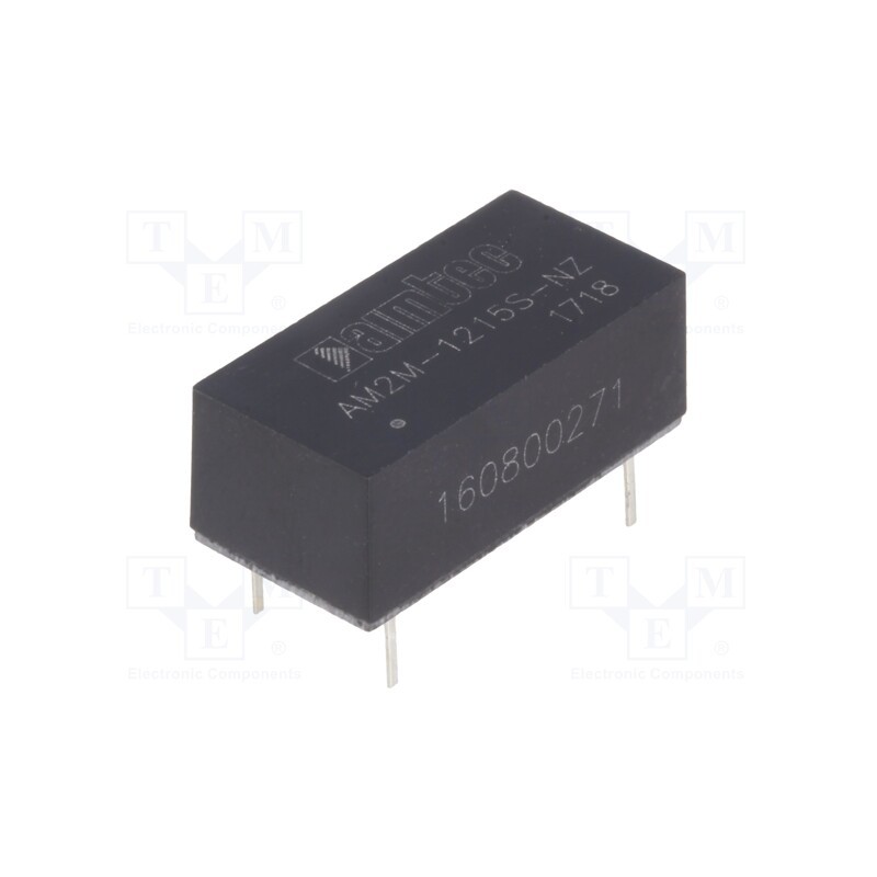1 pcs x AIMTEC - AM2M-1215S-NZ - Converter: DC/DC, 2W, Uin: 10.8÷13.2V, Uout: 15VDC, Iout: 133mA