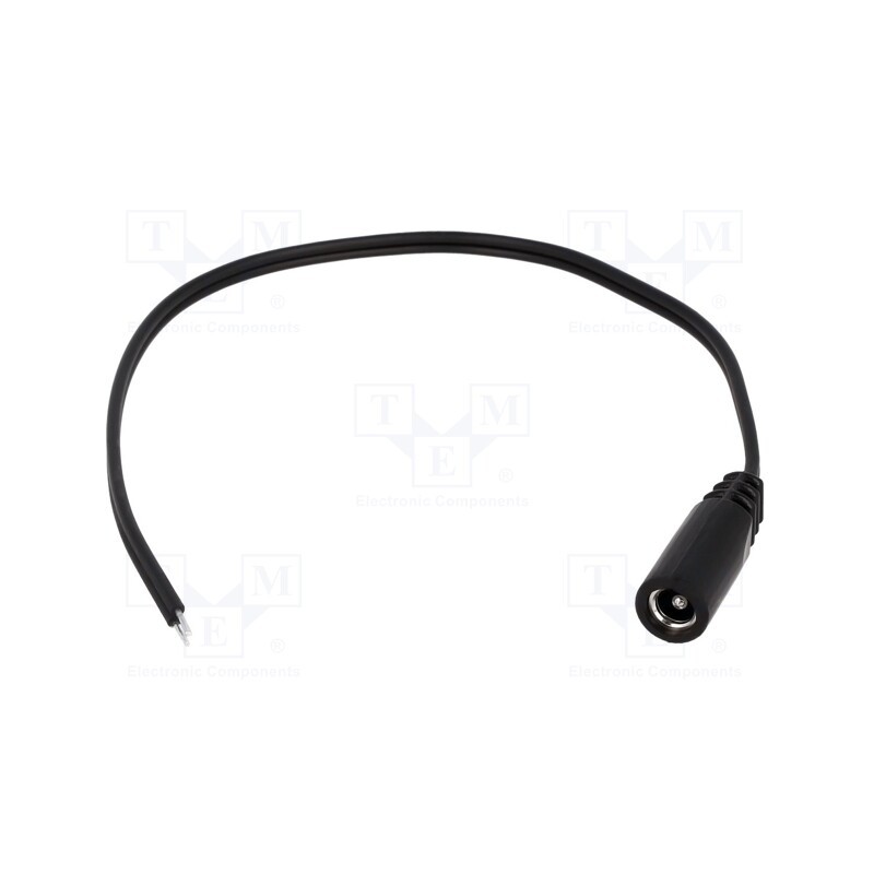 1 pcs x BQ CABLE - DC.CAB.2400.0150 - Cable, 2x0.5mm2, wires,DC 5,5/2,5 socket, straight, black, 1.5m