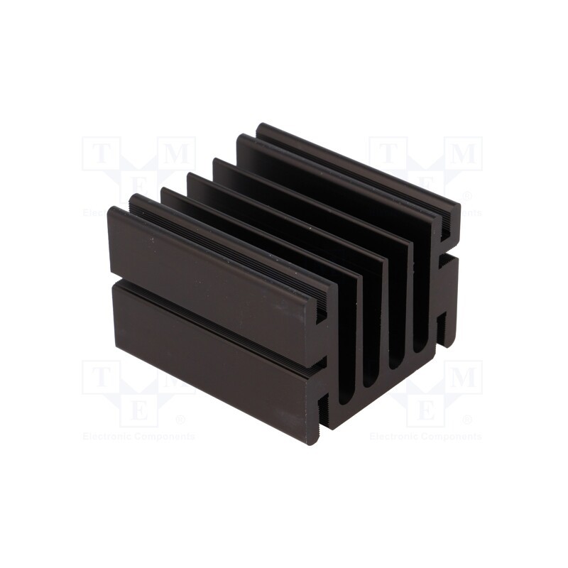 1 pcs x FISCHER ELEKTRONIK - SK68-50SA - Heatsink: extruded, TO220, black, L: 50mm, W: 46mm, H: 33mm, aluminium