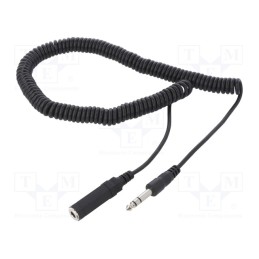 1 pcs x BQ CABLE - CABLE-403/5S/Q - Cable, Jack 6,3mm socket,Jack 6,3mm plug, 5m, black
