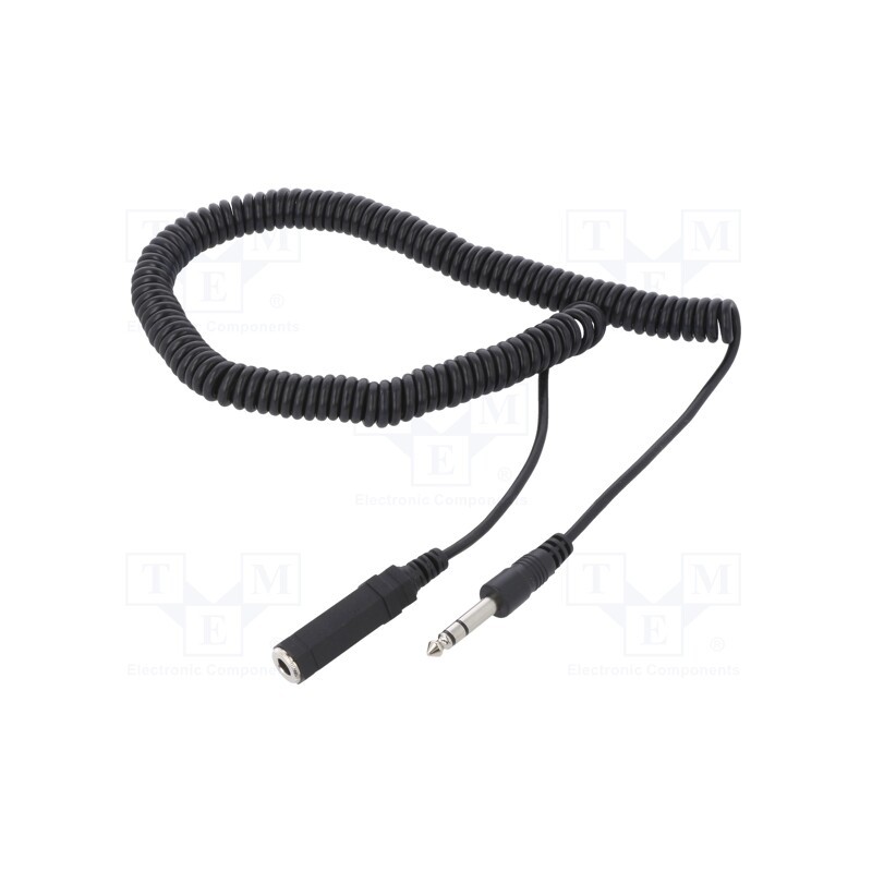 1 pcs x BQ CABLE - CABLE-403/5S/Q - Cable, Jack 6,3mm socket,Jack 6,3mm plug, 5m, black